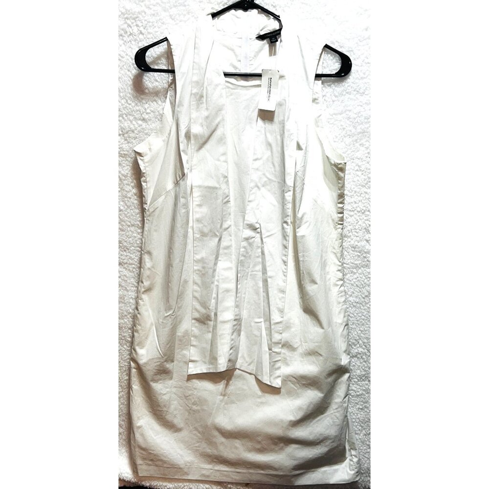 Banana Republic White Sleeveless Maxi Dress w Tie Neck Size 10 Made In India